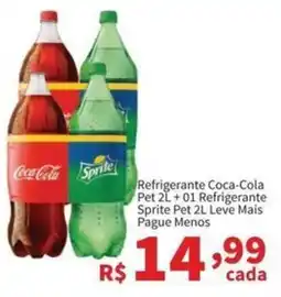 Macromix Atacado Refrigerante coca-cola pet 2l + 01 refrigerante sprite pet 2l oferta