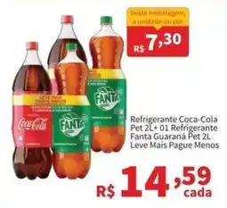 Macromix Atacado Refrigerante coca-cola pet 2l + 01 refrigerante fanta guaraná pet 2l oferta