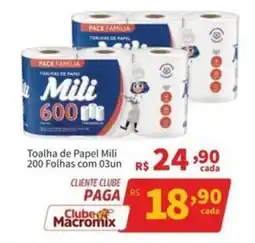 Macromix Atacado Toalha de papel mili oferta