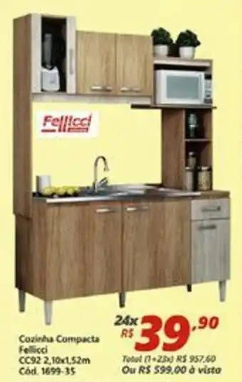 Lojas Becker Cozinha Compacta Fellicci CC92 2.10x1.52 oferta