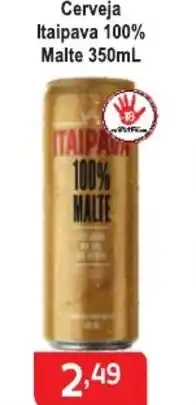 Calvo Atacadista Cerveja Itaipava 100% Malte lata 350ml oferta