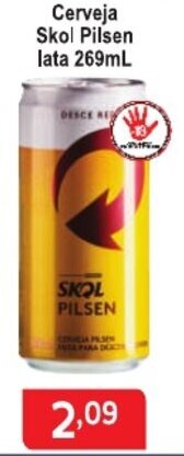 Calvo Atacadista Cerveja Skol Pilsen lata 269ml oferta