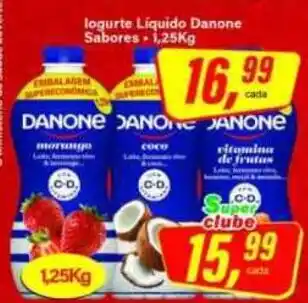 Rede Supermarket Iogurte Líquido Danone Sabores oferta