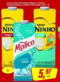 Rede Supermarket Leite longa vida ninho integral, levinho semidesnatado ou molico desnatado uht oferta