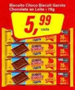 Rede Supermarket Biscoito Choco Biscuit Garoto Chocolate ao Leite oferta