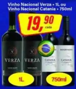 Rede Supermarket Vinho Nacional Verza ou Vinho Nacional Catania oferta