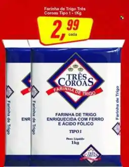 Rede Supermarket Farinha de trigo três coroas tipo 1 oferta