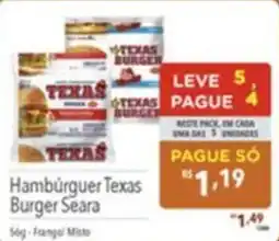 Gigante Atacadista Hambúrguer texas burger seara oferta
