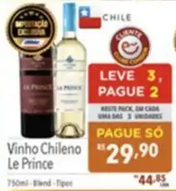 Gigante Atacadista Vinho Chileno Le Prince oferta