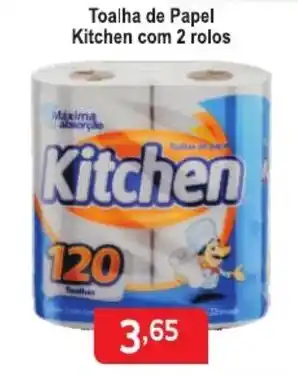 Toalha de papel Kitchen com 2 rolos