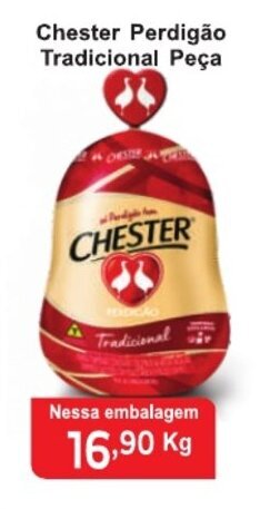 Calvo Atacadista Chester Perdigao Trad. peca 1kg oferta