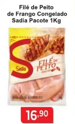 Calvo Atacadista File de Peito de Frango Congelado Sadia pacote 1kg oferta