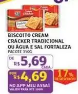 Assaí Atacadista Fortaleza - biscoito cream cracker tradicional ou água e sal oferta