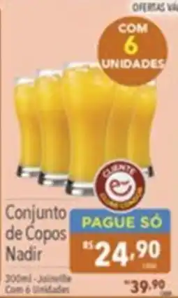 Gigante Atacadista Conjunto de Copos Nadir oferta