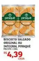 Assaí Atacadista Original - biscoito salgado integral piraque oferta