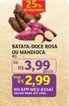 Assaí Atacadista De - batata-doce rosa ou mandioca oferta
