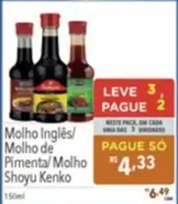 Gigante Atacadista molho inglês/molho de pimenta/molho shoyu kenko oferta