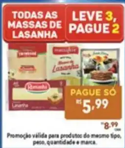 Gigante Atacadista Todas as massas de lasanha oferta