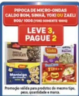 Gigante Atacadista Pipoca de micro-ondas caldo bom, sinhã, yoki ou zaeli oferta
