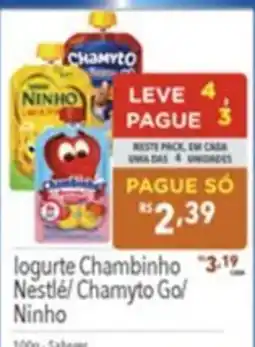 Gigante Atacadista logurte chambinho nestlé/ chamyto go/ ninho oferta