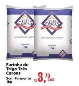 Supermercados Mateus Farinha de Trigo Três Coroas Sem Fermento oferta