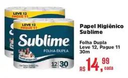 Supermercados Mateus Papel Higiênico Sublime oferta