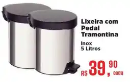 Supermercados Mateus Lixeira com Pedal Tramontina oferta