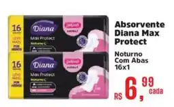 Supermercados Mateus Absorvente diana max protect noturno com abas oferta