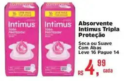 Supermercados Mateus Absorvente Intimus Tripla Proteção oferta