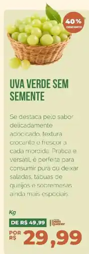 Oba Hortifruti uva verde sem semente oferta