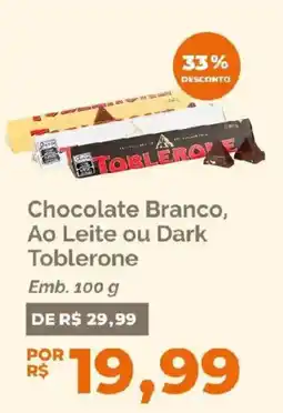 Oba Hortifruti Chocolate branco, ao leite ou dark toblерone oferta