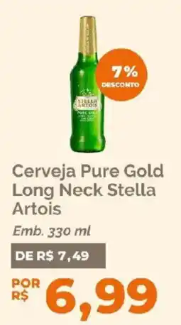Oba Hortifruti Cerveja Pure Gold Long Neck Stella Artois oferta