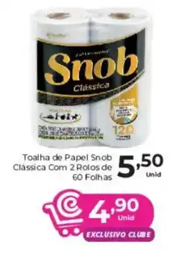 Comercial Esperança Toalha de papel snob clássica com 2 rolos de 60 folhas oferta