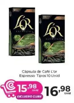 Cápsula de Café L'Or Espresso Tipos