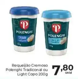 Comercial Esperança Requeijão cremoso polenghi tradicional ou light copo 200g oferta