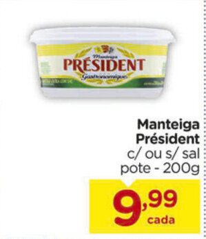 Carrefour Manteiga President 200g oferta