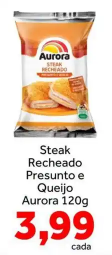 Shibata Supermercados Steak recheado presunto e queijo oferta