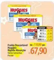 Atacadão Huggies - fralda descartável rapida absorção oferta