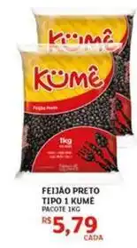 Assaí Atacadista Pacote - feijao preto tipo 1 kume oferta