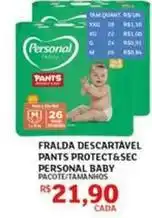 Assaí Atacadista Personal baby - fralda descartável pants protect&sec oferta