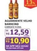 Assaí Atacadista Barreiro - aguardente velho oferta