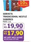 Assaí Atacadista Nestlé - sorvete tradicional sabores oferta