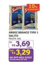 Assaí Atacadista Solito - arroz branco tipo 1 oferta