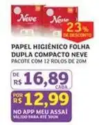 Assaí Atacadista Neve - papel higienico folha dupla compacto oferta