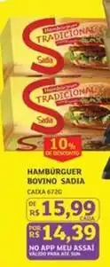 Assaí Atacadista Sadia - hamburguer bovino oferta
