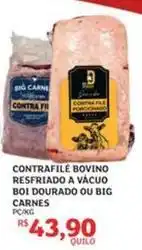 Assaí Atacadista Bovino - contrafilé bovino resfriado a vacuo boi dourado ou big carnes oferta