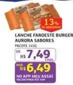 Assaí Atacadista Aurora - lanche faroeste burger oferta