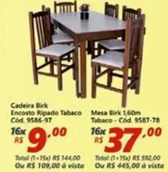 Lojas Becker Cadeira Birk Encosto Ripado Tabaco oferta