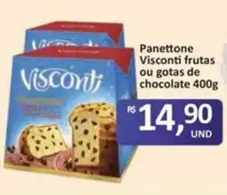 Paulistão Supermercados Panettone visconti frutas ou gotas de chocolate oferta