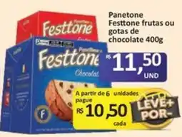 Paulistão Supermercados Panetone festtone frutas ou gotas de chocolate oferta
